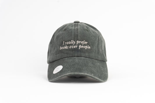 Gorra "I really prefer books over people"